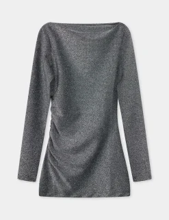 Kimmie - Shimmering Interlock - BLACK