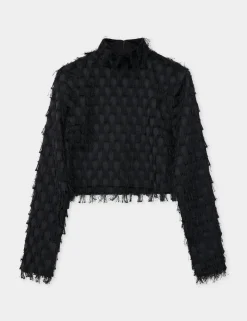 Lynette - Abstract Fringes - BLACK